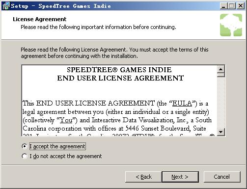 SpeedTree Games Indie