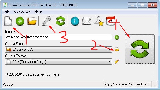 Easy2Convert PNG to TGA