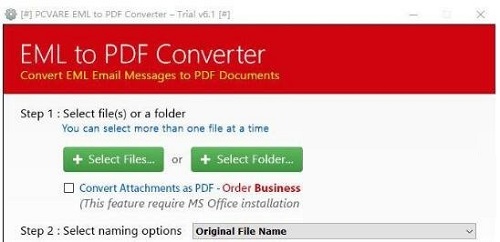PCVARE EML to PDF Converter