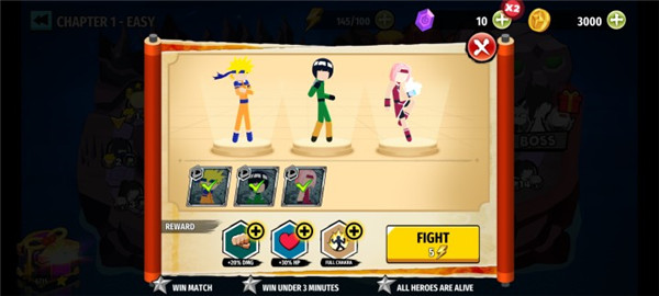 火柴人忍者3v3竞技场最新版(Stickman Ninja 3v3)