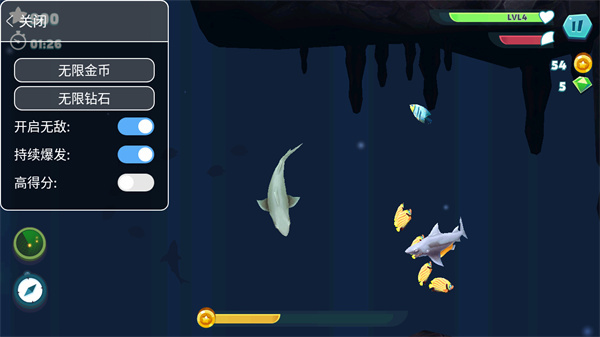 饥饿鲨进化破解版无限钻石金币