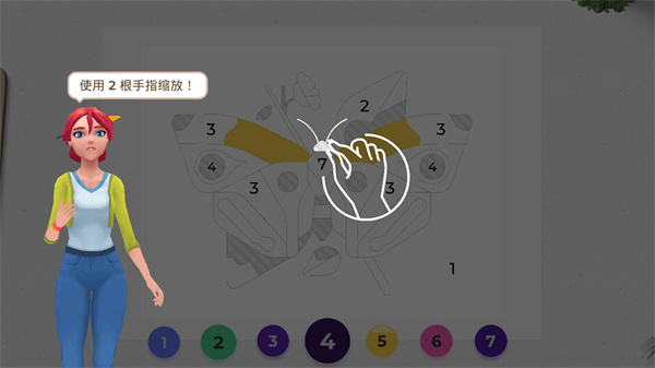 画廊涂色本和装饰游戏