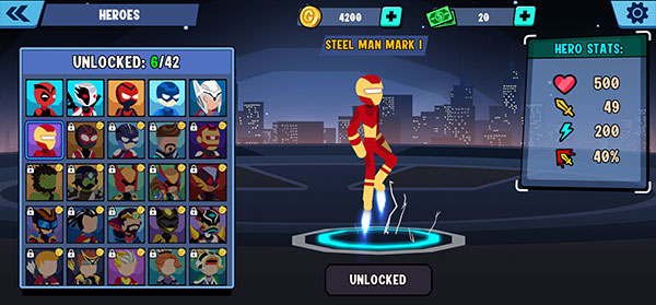 火柴人全明星乱斗最新版(Stickman Heroes)