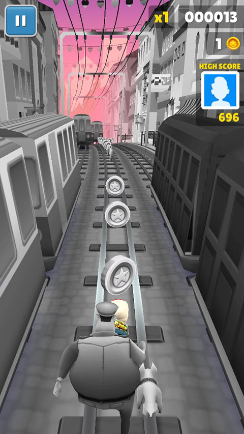 地铁跑酷黑白情人节版