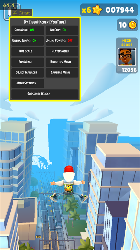 地铁跑酷穿透版