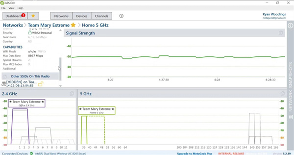 inSSIDer电脑版(无线信号扫描工具)
