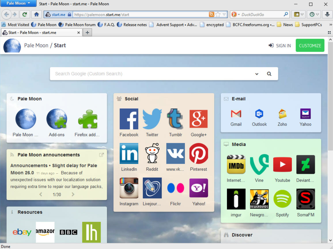 苍月浏览器基于Firefox(火狐)优化的浏览器
