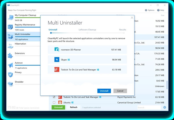 CleanMyPC绿色破解版(系统清理工具)