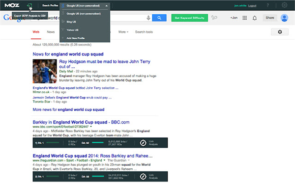 MozBar(SEO工具栏插件)