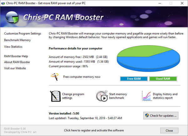Chris-PC RAM Booster(内存优化工具软件)