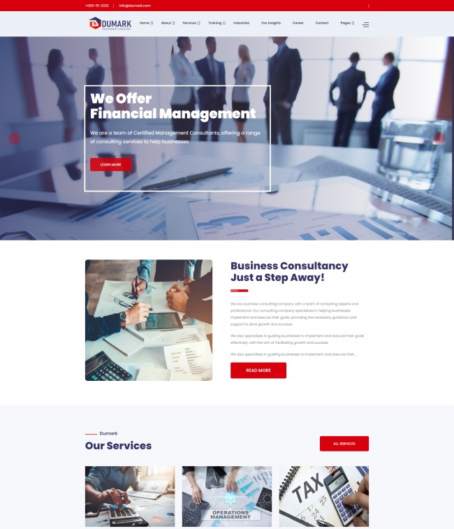 企业咨询管理服务公司网站模板