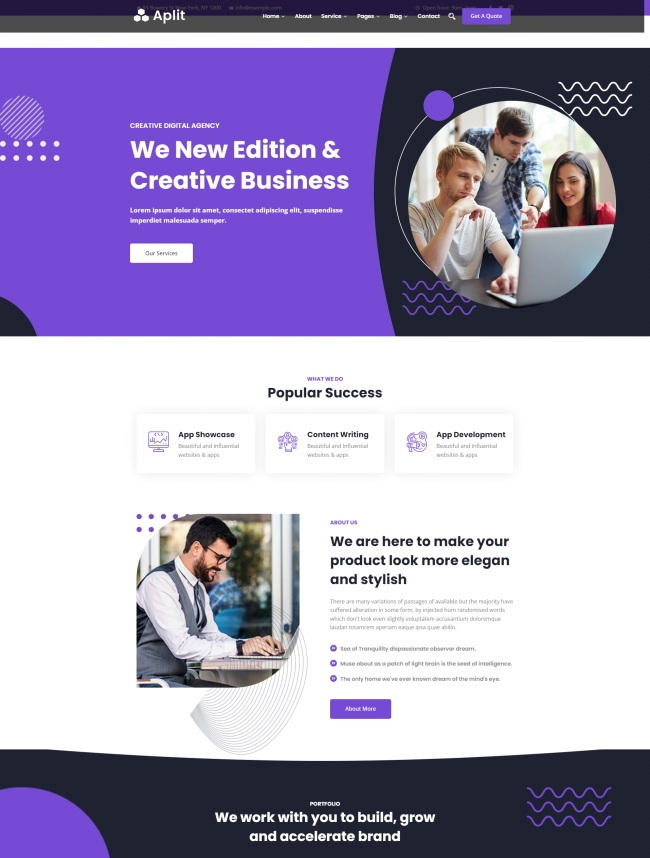 创意营销开发设计公司网站模板