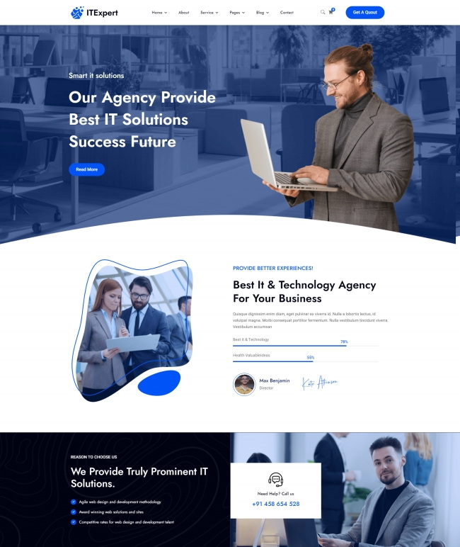 IT解决方案提供商宣传网站模板