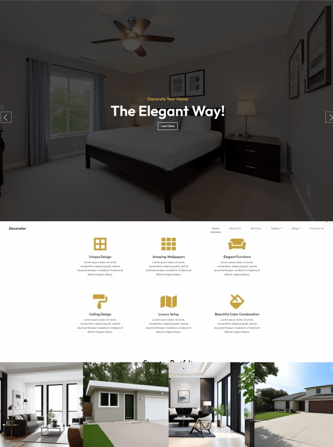 室内装饰设计服务机构网站模板