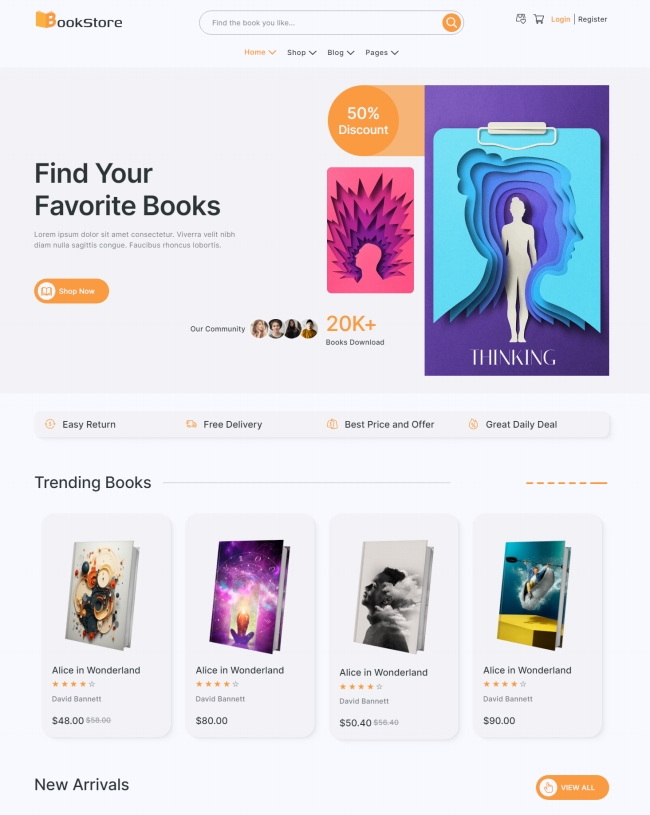 在线书品选购商城网站模板