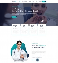 牙齿保健医疗服务管理网站模板