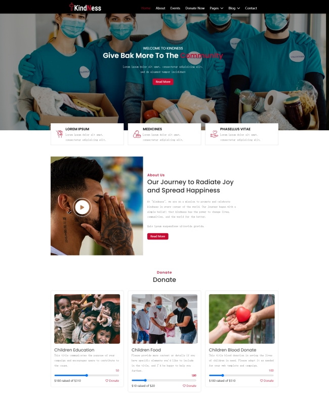 公益医疗服务组织HTML5网站模板