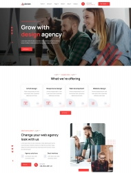 现代设计代理服务公司网站模板 