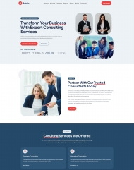 现代商业咨询服务公司宣传网站模板