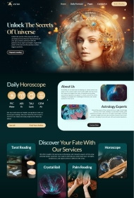 HTML5占星学服务响应式网站模板