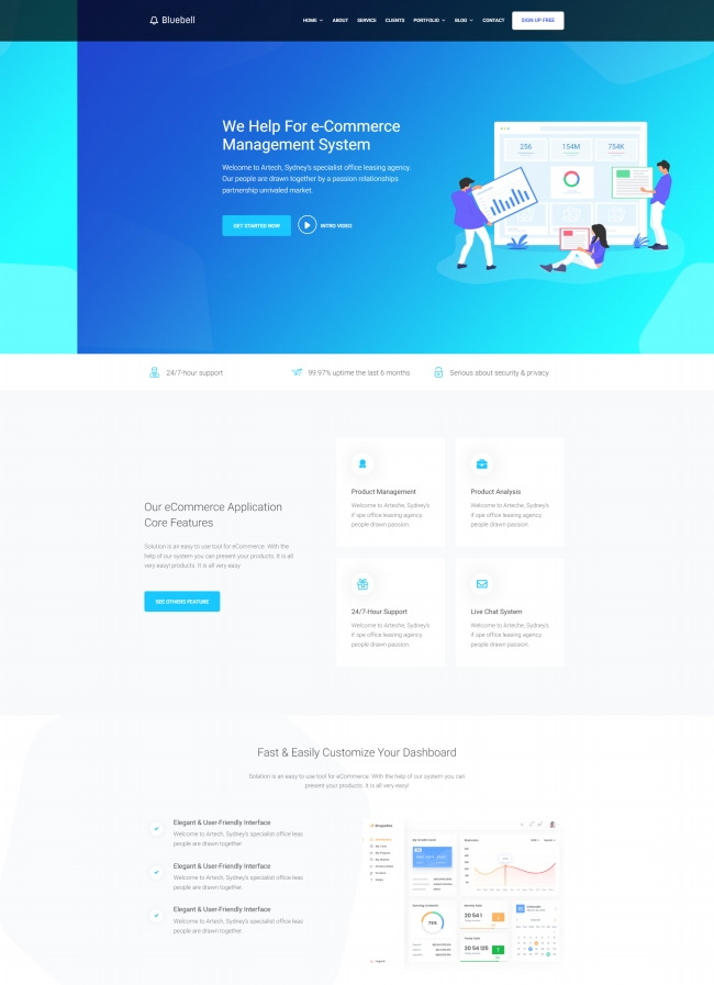 电子商务管理系统服务公司网站模板