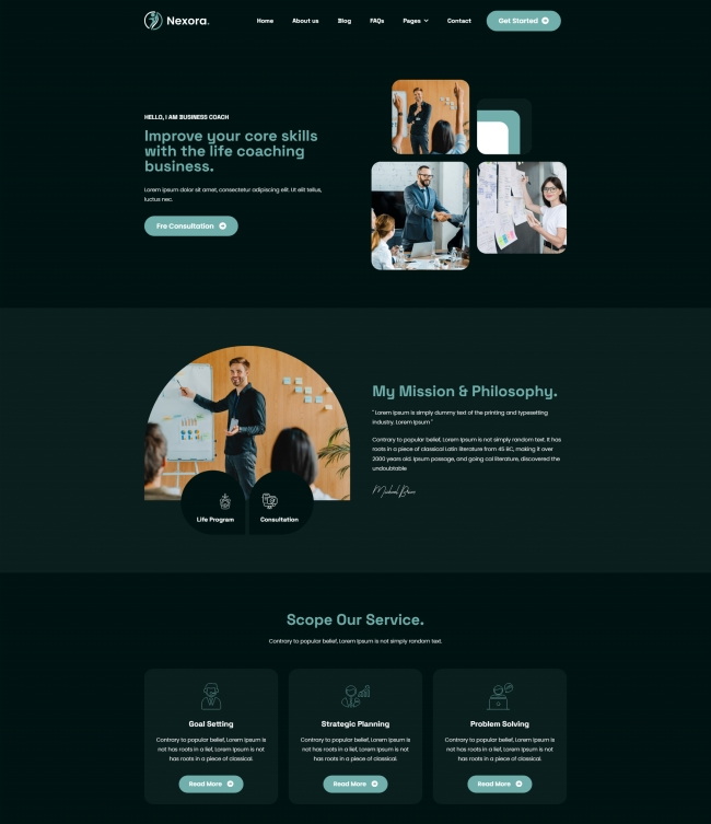 HTML5商务咨询服务公司宣传网站模板