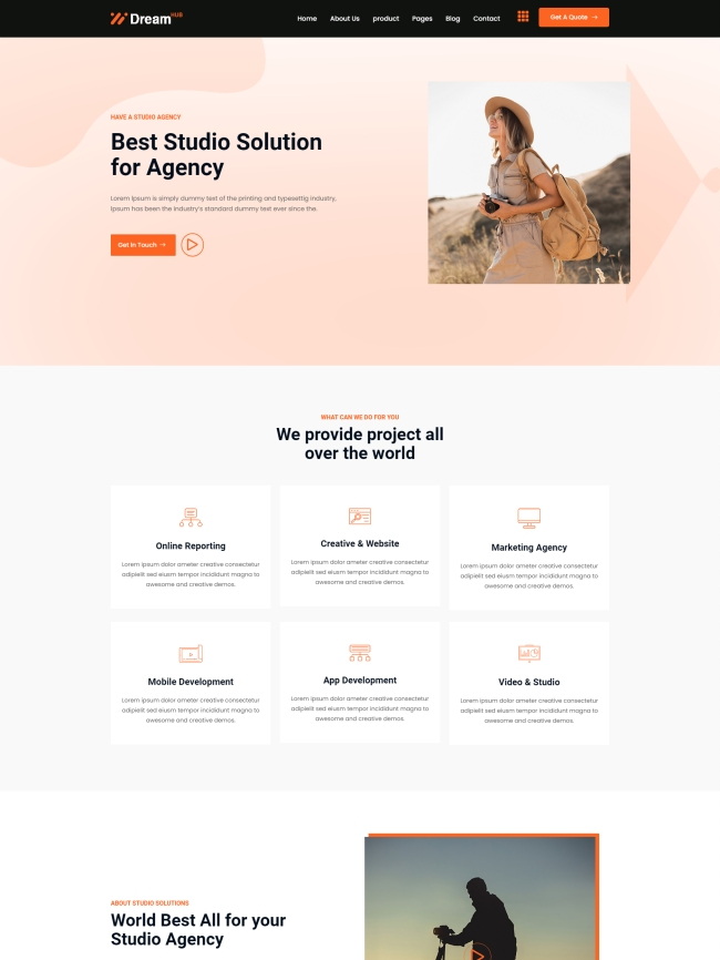 方案策划解决服务工作室网站模板