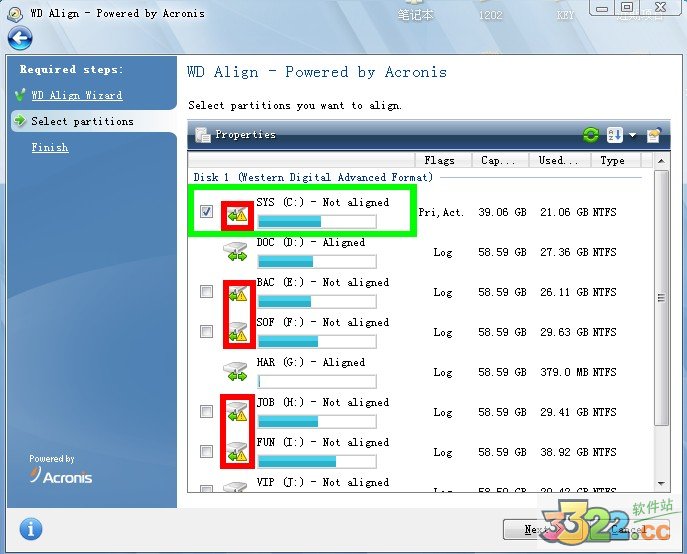 wd align utility(西数硬盘4k对齐工具)