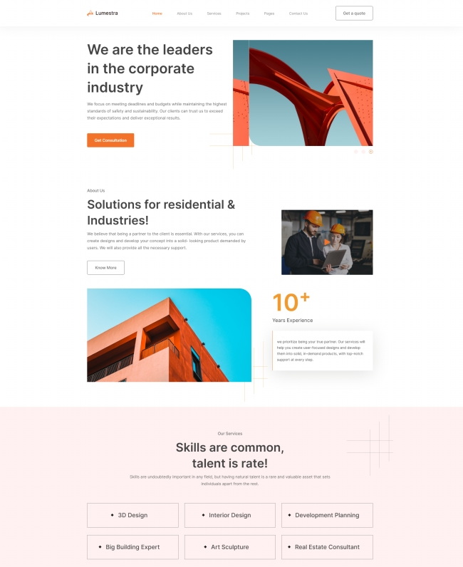 响应式建筑设计公司网站模板