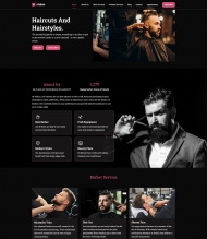 HTML5美发理发服务机构网站模板