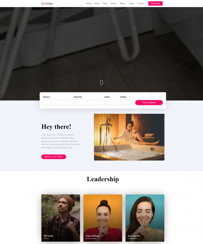 响应式宾馆酒店宣传网站HTML5模板
