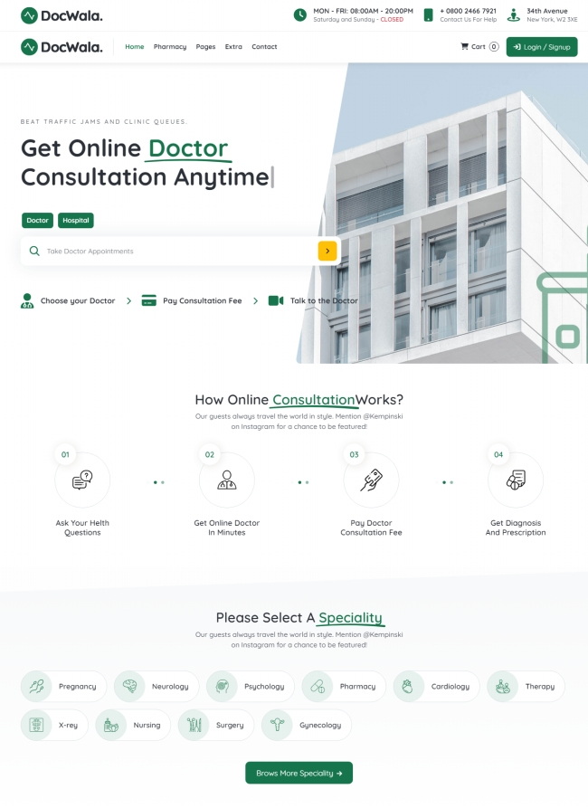 在线医疗诊断咨询网站模板