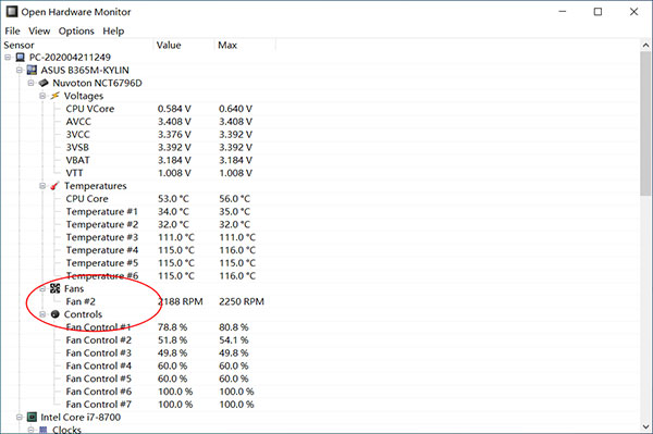 Open Hardware Monitor(开放式硬件监控器)