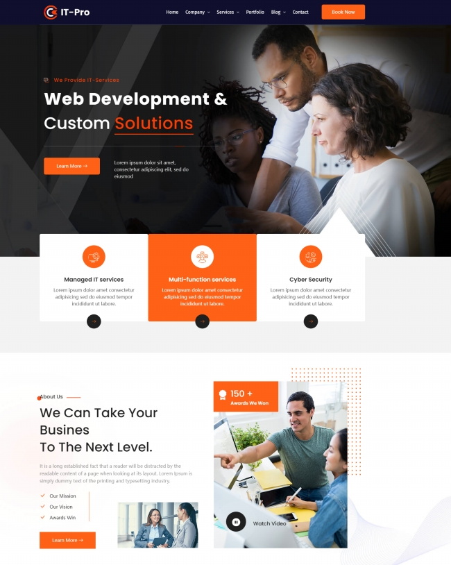 网络开发IT服务公司网站模板