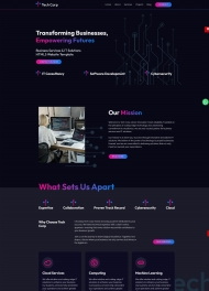 商业服务IT解决方案HTML5网站模板
