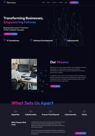 IT解决方案HTML5网站模板 