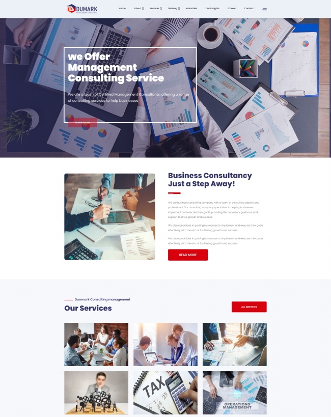 HTML5管理咨询服务公司网站模板