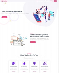 HTML5电子邮件营销服务公司网站模板