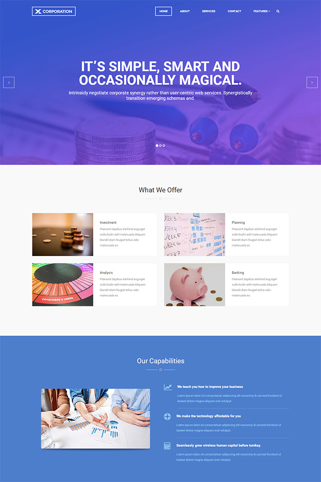 商业调查公司HTML5模板
