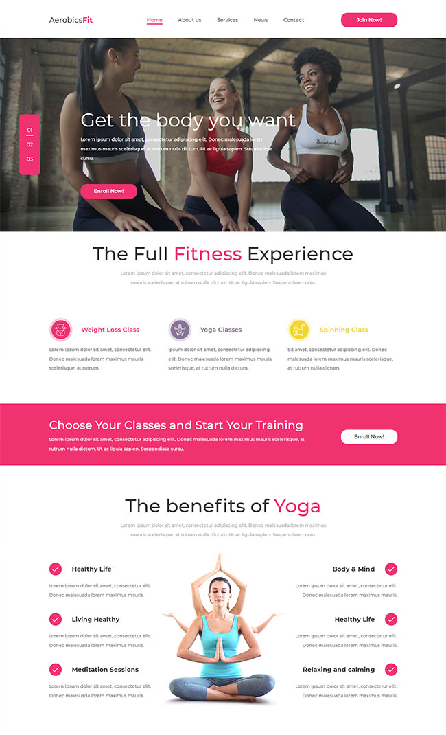 减脂瘦身运动计划网站模板