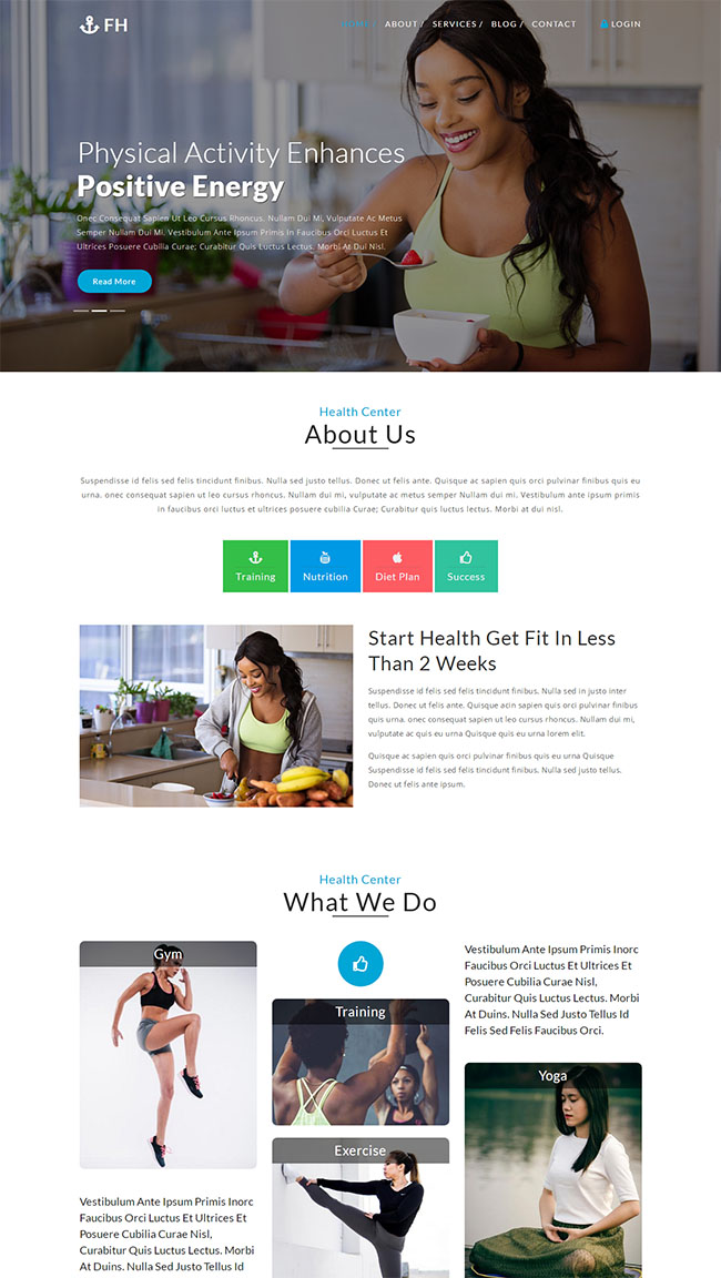 丰胸健身运动网站模板