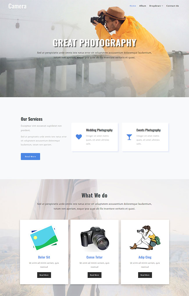 拍照摄影相机企业模板