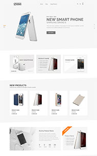 简洁白色手机销售商城模板