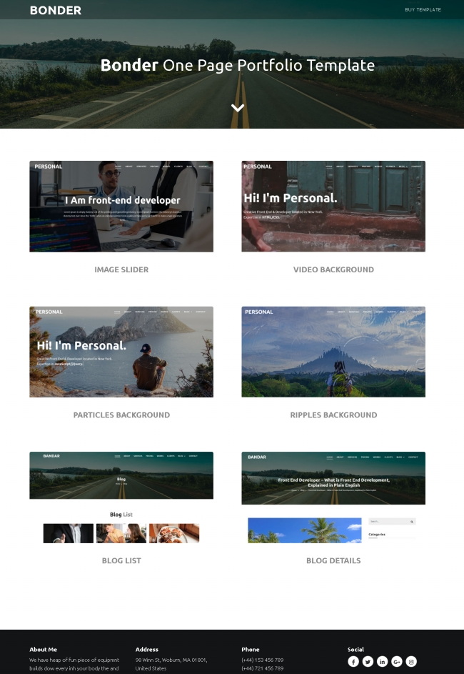 个人主题博客简历合集网站模板