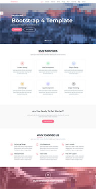 粉色bootstrap引导页模板 