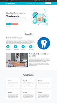 牙齿矫正诊所网站模板