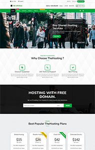 主机服务器托管网站模板 