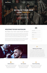 专业理发店加盟网站模板