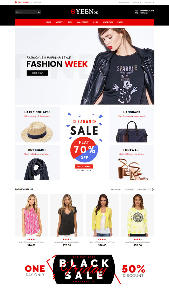 服装电子商务网站模板