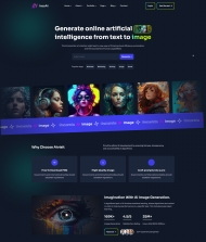 人工智能在线图像生成网站模板 